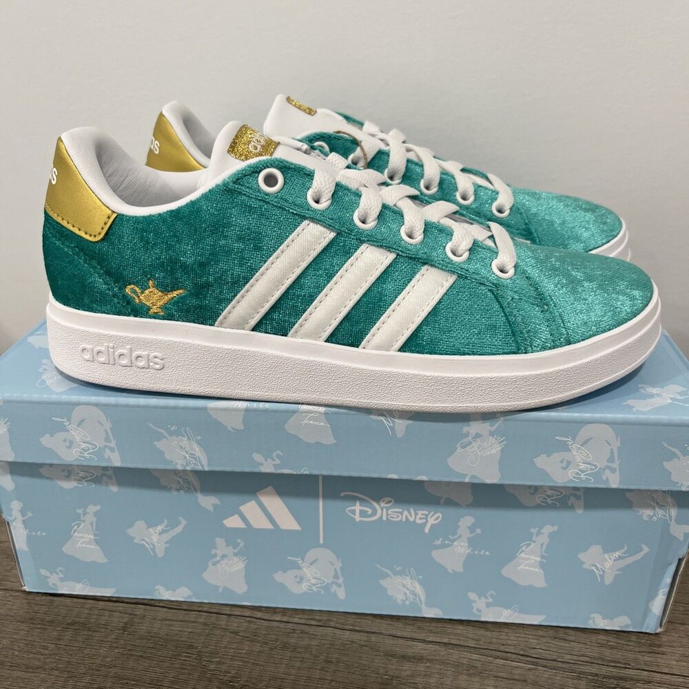 adidas Grand Court 2.0 Jasmine Disney Aladdin Teal Kids Size 6 SPECIAL RELEASE